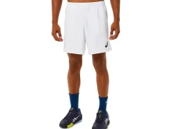 New ASICS MEN MATCH 7IN SHORT Brilliant White