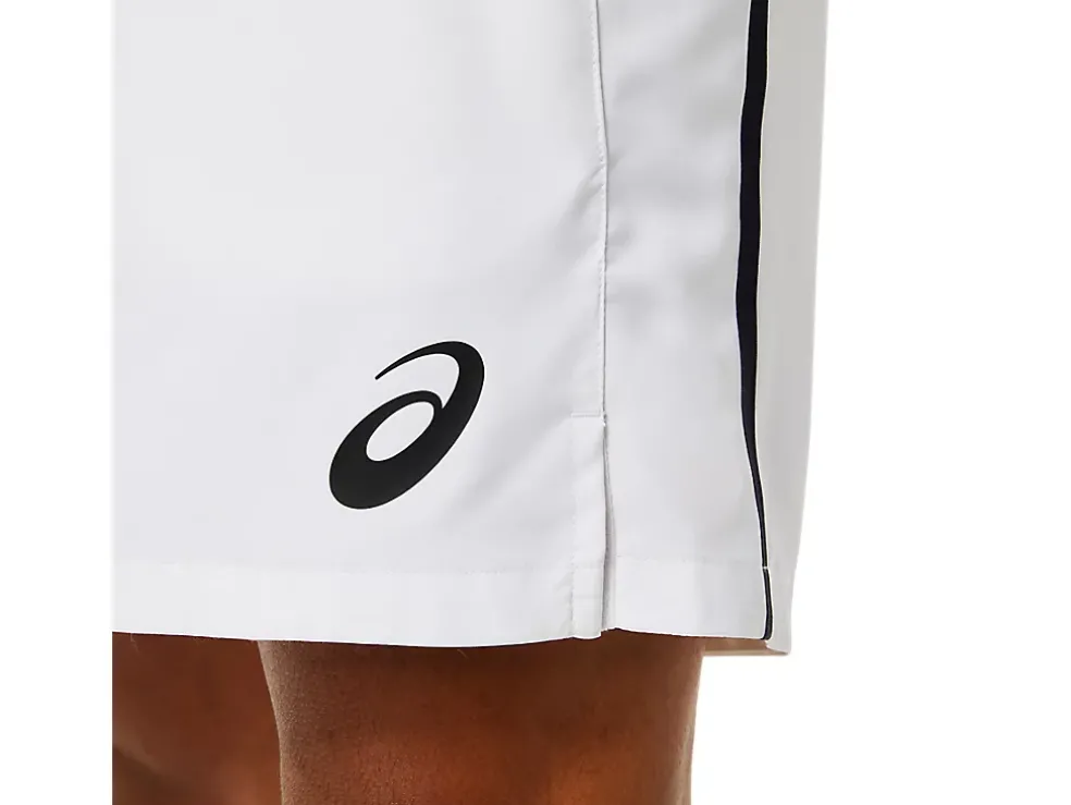 New ASICS MEN MATCH 7IN SHORT Brilliant White