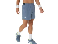 Best ASICS MEN MATCH 7IN SHORT Steel Blue