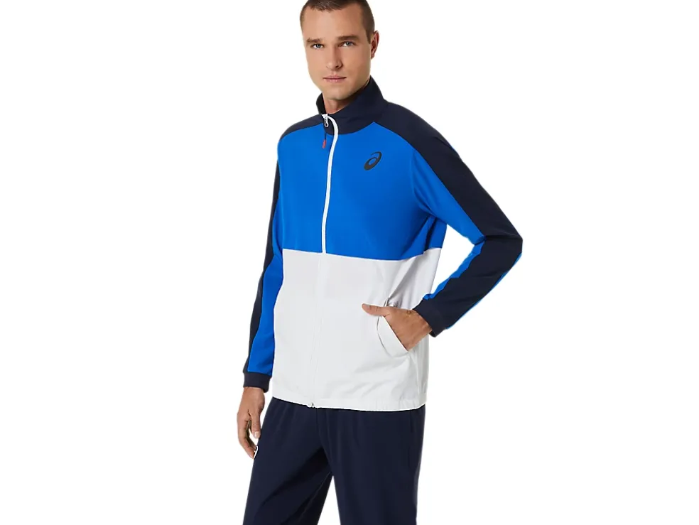 Hot ASICS MEN MATCH JACKET Tuna Blue/Midnight