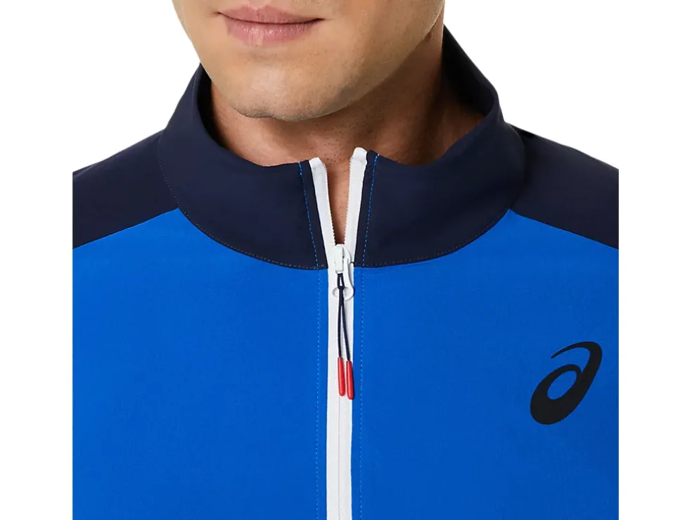 Hot ASICS MEN MATCH JACKET Tuna Blue/Midnight