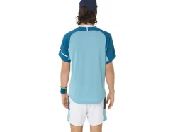 Best ASICS MEN MATCH SHORT SLEEVE TOP Aquamarine