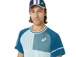 Best ASICS MEN MATCH SHORT SLEEVE TOP Aquamarine