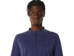 Flash Sale ASICS MEN METARUN 1/2 ZIP LONG SLEEVE TOP Indigo Blue