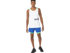 Online ASICS MEN NEW STRONG rePURPOSED RUN SINGLET White/Track