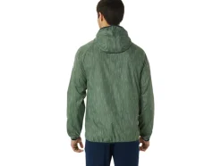 Best ASICS MEN PACKABLE JACKET Lichen Green Print/French Blue