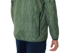 Best ASICS MEN PACKABLE JACKET Lichen Green Print/French Blue