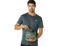 Best ASICS MEN PACKABLE JACKET Lichen Green Print/French Blue