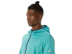 Outlet ASICS MEN PACKABLE JACKET Sage Print/French Blue