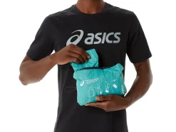 Outlet ASICS MEN PACKABLE JACKET Sage Print/French Blue