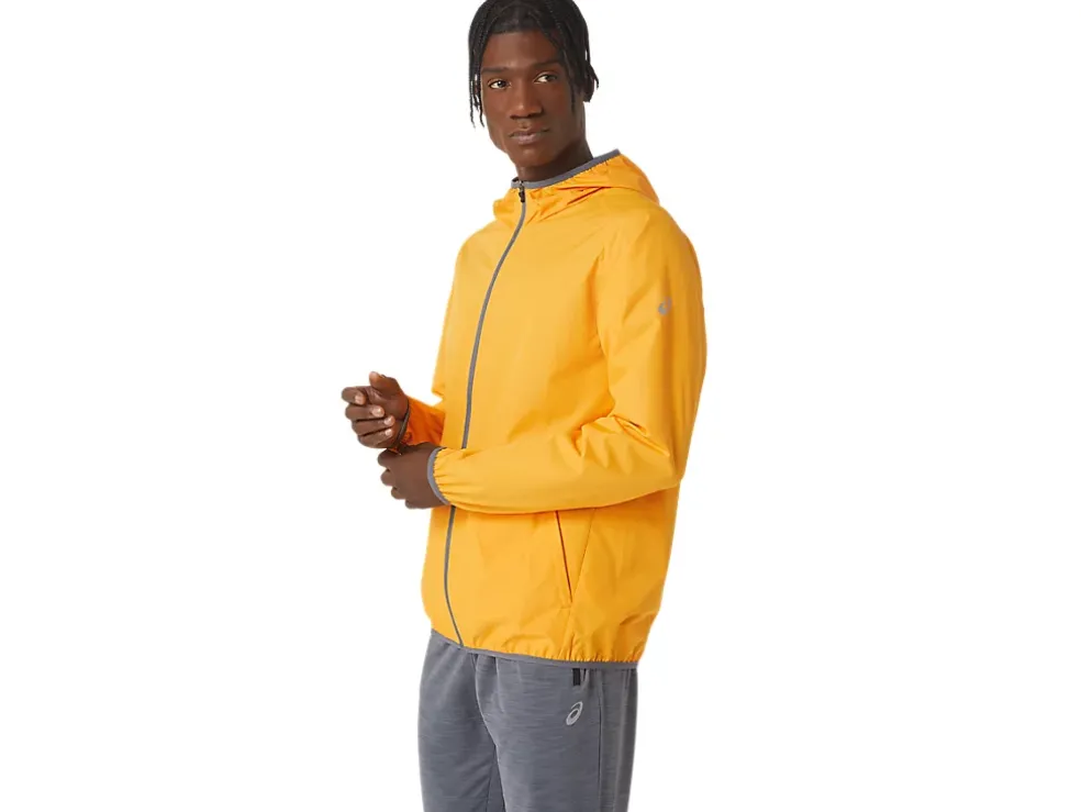 Sale ASICS MEN PACKABLE JACKET Amber/Metropolis