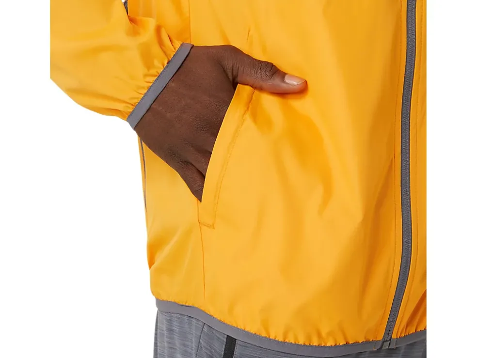 Sale ASICS MEN PACKABLE JACKET Amber/Metropolis