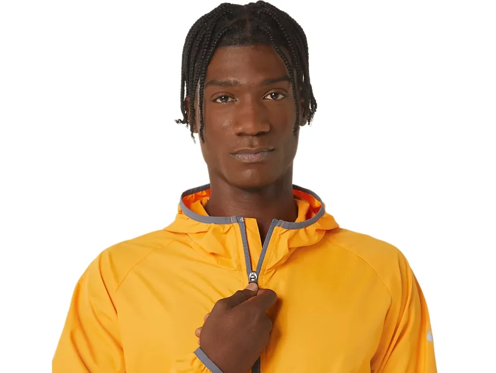Sale ASICS MEN PACKABLE JACKET Amber/Metropolis