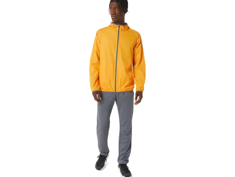 Sale ASICS MEN PACKABLE JACKET Amber/Metropolis