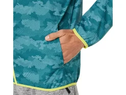 Fashion ASICS MEN PACKABLE JACKET Misty Pine Print/Sour Yuzu