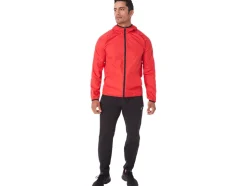 Online ASICS MEN PACKABLE JACKET Electric Red/Black