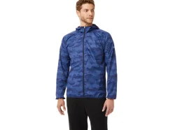 Fashion ASICS MEN PACKABLE JACKET Peacoat Print