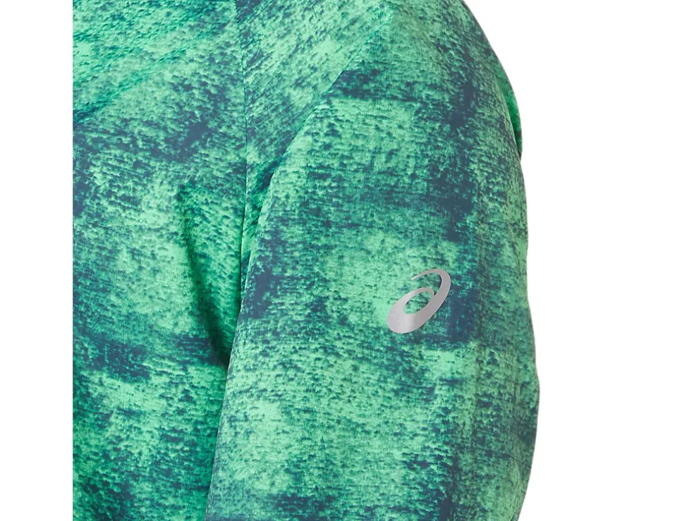Store ASICS MEN PACKABLE JACKET Tie Dye Green/Peacoat