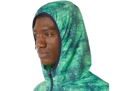Store ASICS MEN PACKABLE JACKET Tie Dye Green/Peacoat