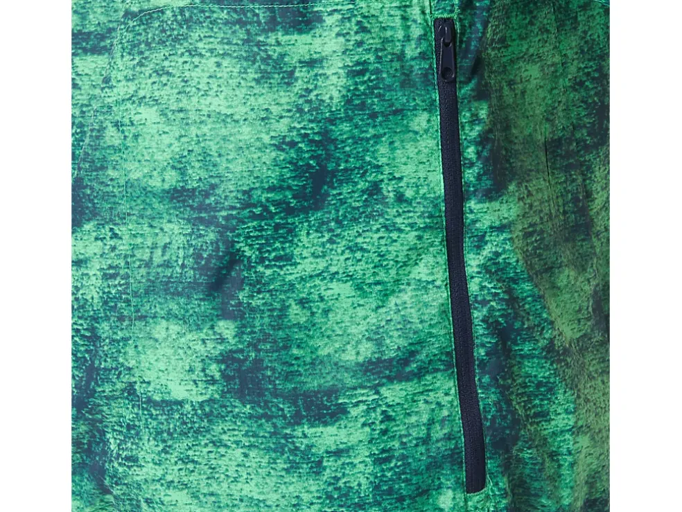 Store ASICS MEN PACKABLE JACKET Tie Dye Green/Peacoat
