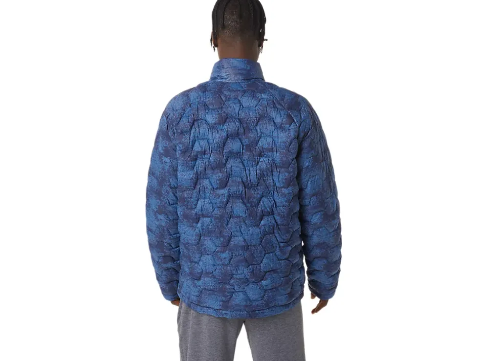 Fashion ASICS MEN PERFORMANCE INSULATED JACKET Tie Dye Blue Print