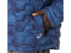 Fashion ASICS MEN PERFORMANCE INSULATED JACKET Tie Dye Blue Print