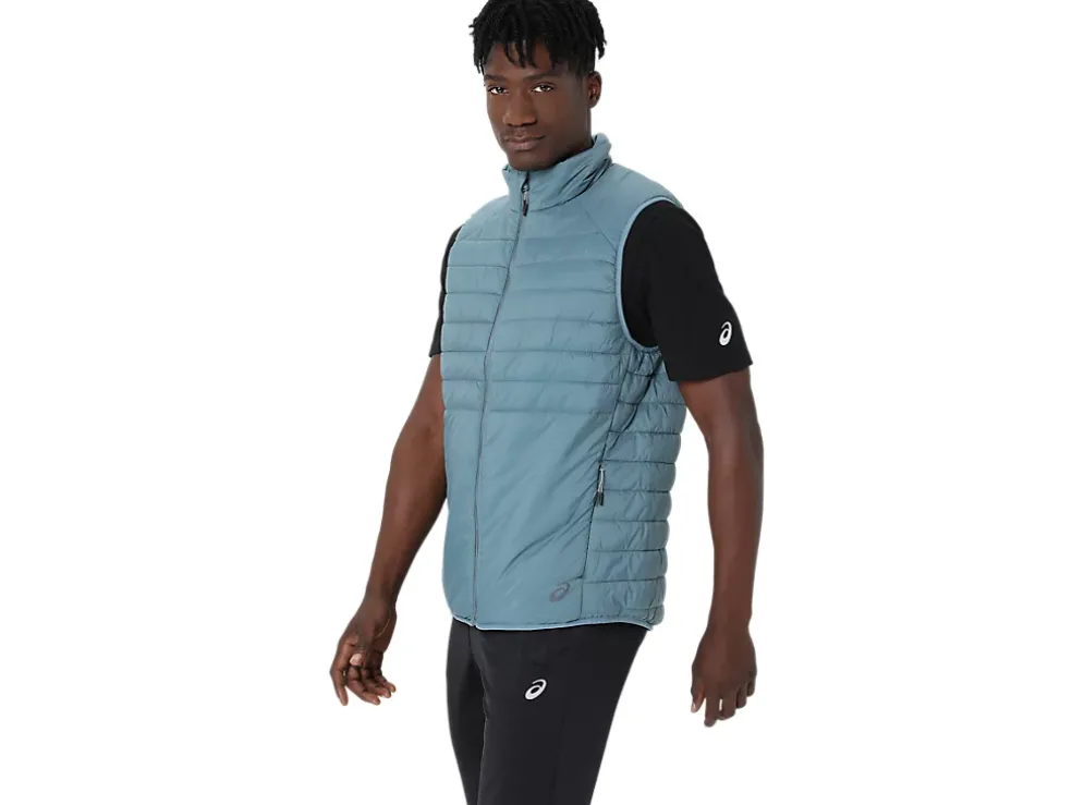 Fashion ASICS MEN PERFORMANCE INSULATED VEST 2.0 Foggy Teal/Safety Yellow