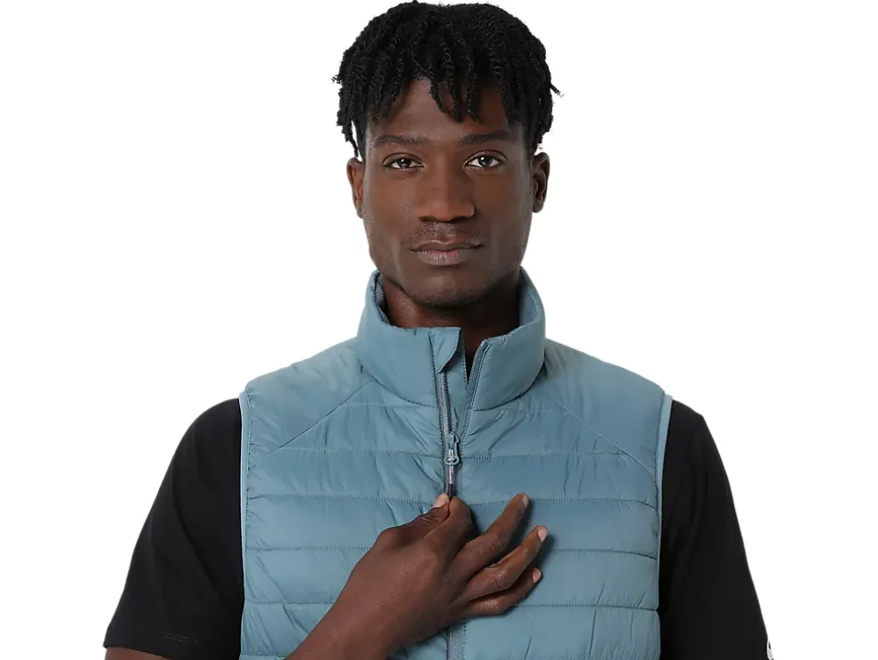 Fashion ASICS MEN PERFORMANCE INSULATED VEST 2.0 Foggy Teal/Safety Yellow
