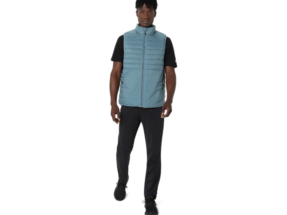 Fashion ASICS MEN PERFORMANCE INSULATED VEST 2.0 Foggy Teal/Safety Yellow