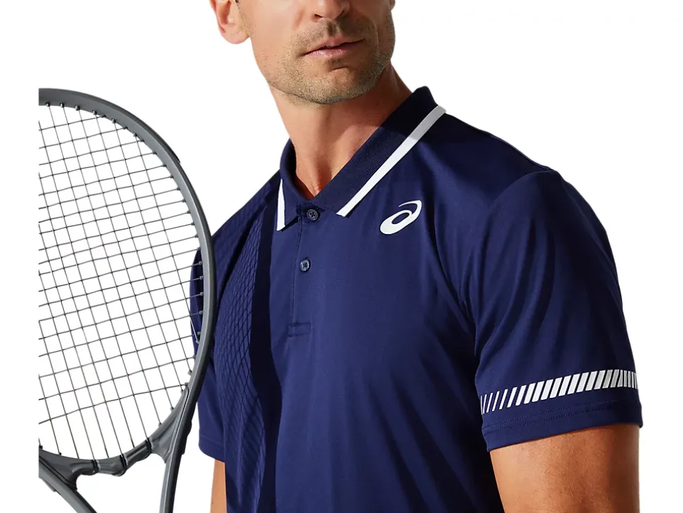 Cheap ASICS MEN POLO SHIRT Peacoat