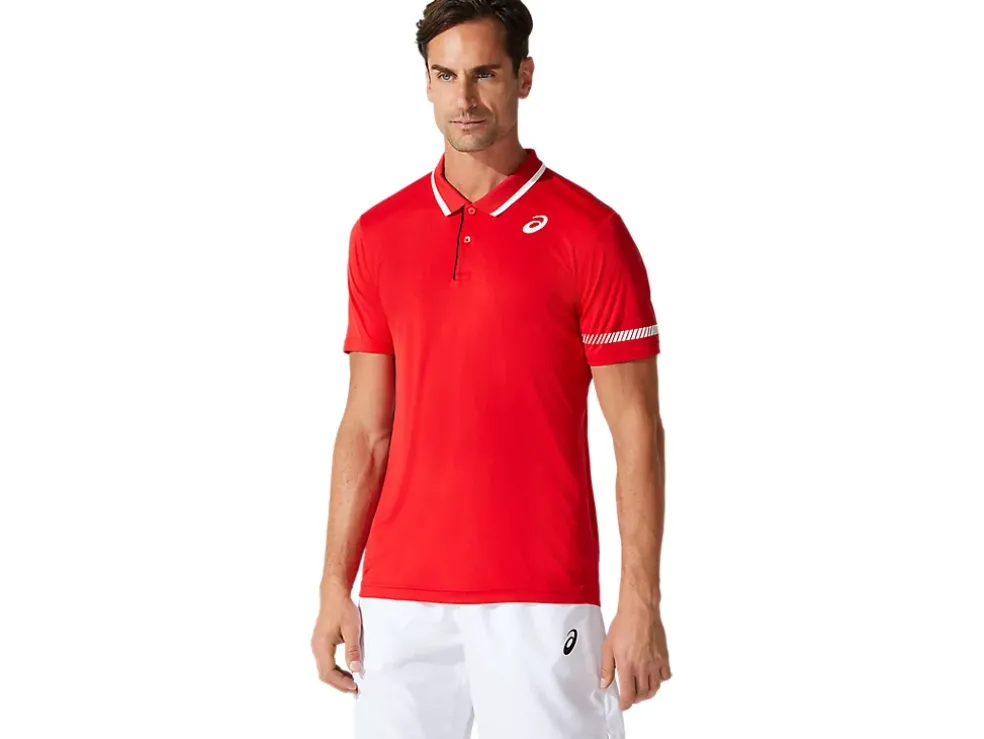 Shop ASICS MEN POLO SHIRT Classic Red