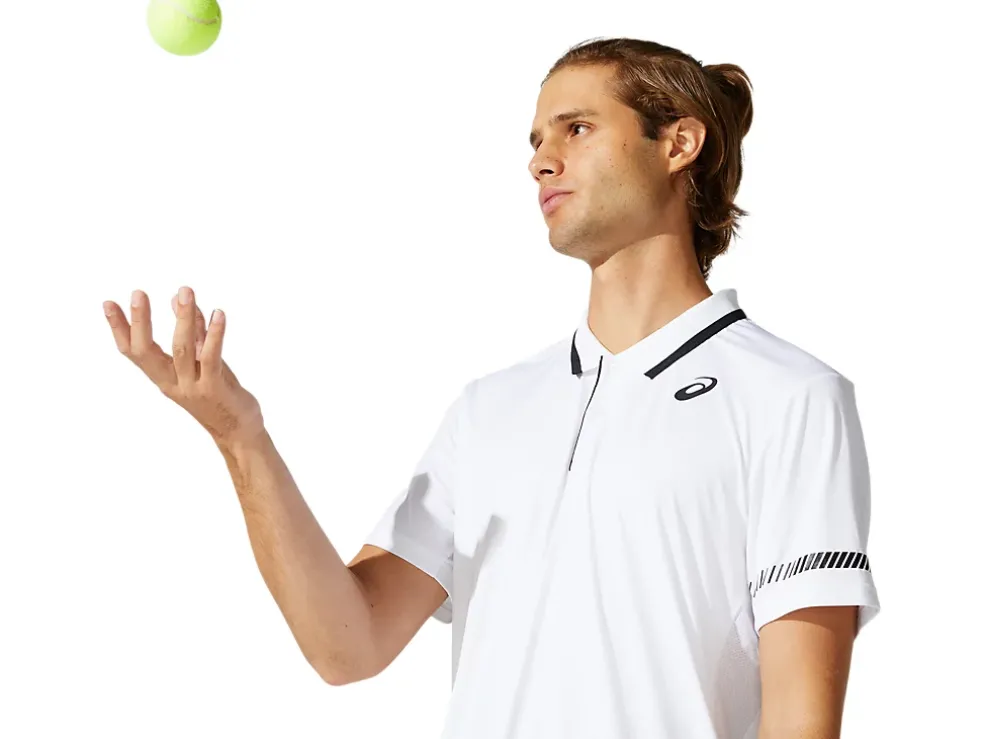 Cheap ASICS MEN POLO SHIRT Brilliant White