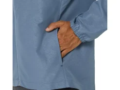 Discount ASICS MEN PR LYTE PACKABLE JACKET Steel Blue Nagashi Tech