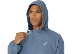 Discount ASICS MEN PR LYTE PACKABLE JACKET Steel Blue Nagashi Tech