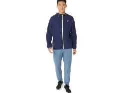 New ASICS MEN PR LYTE PACKABLE JACKET Peacoat