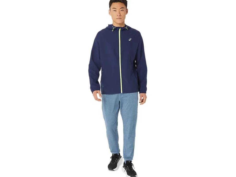 New ASICS MEN PR LYTE PACKABLE JACKET Peacoat