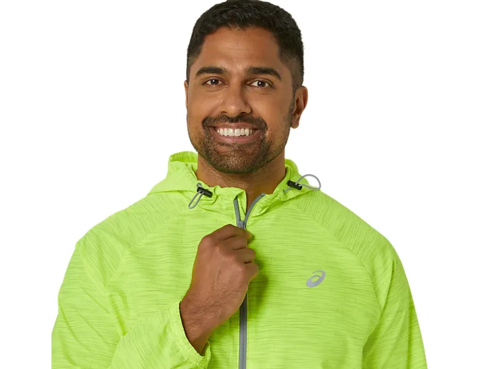 Outlet ASICS MEN PR LYTE PACKABLE JACKET Safety Yellow Digital Japonism