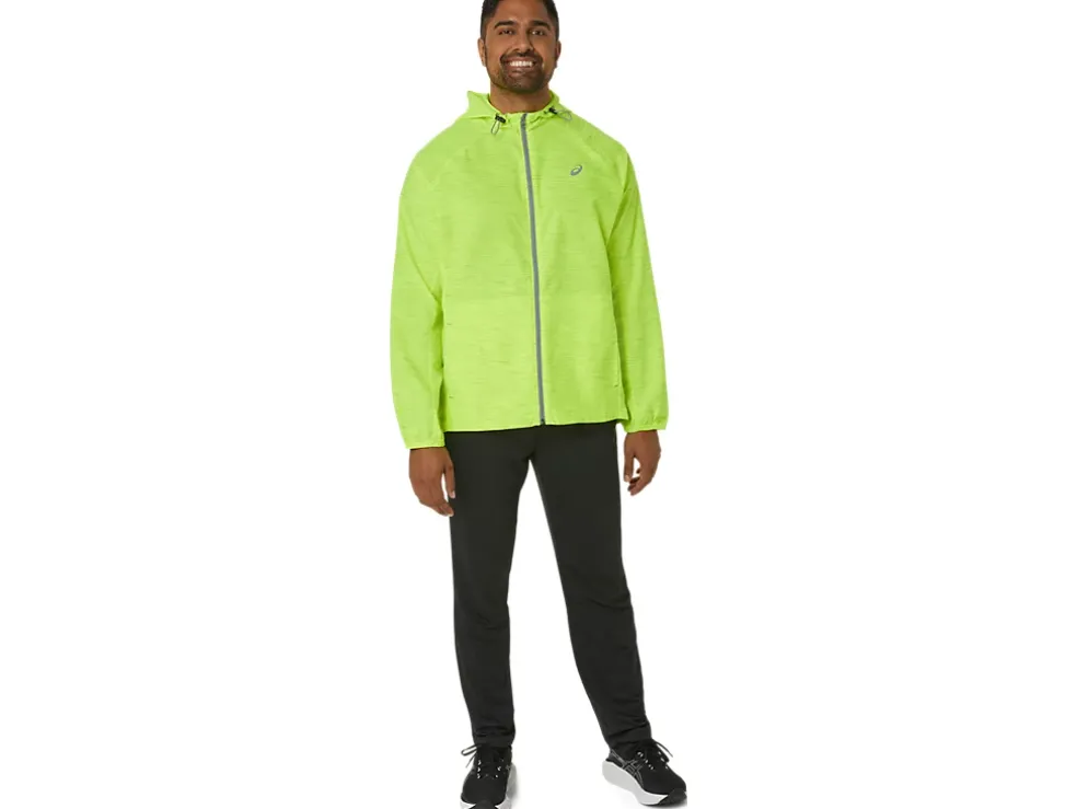 Outlet ASICS MEN PR LYTE PACKABLE JACKET Safety Yellow Digital Japonism