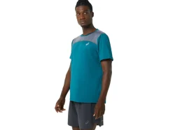 Discount ASICS MEN PR LYTE SHORT SLEEVE Velvet Pine/Metropolis