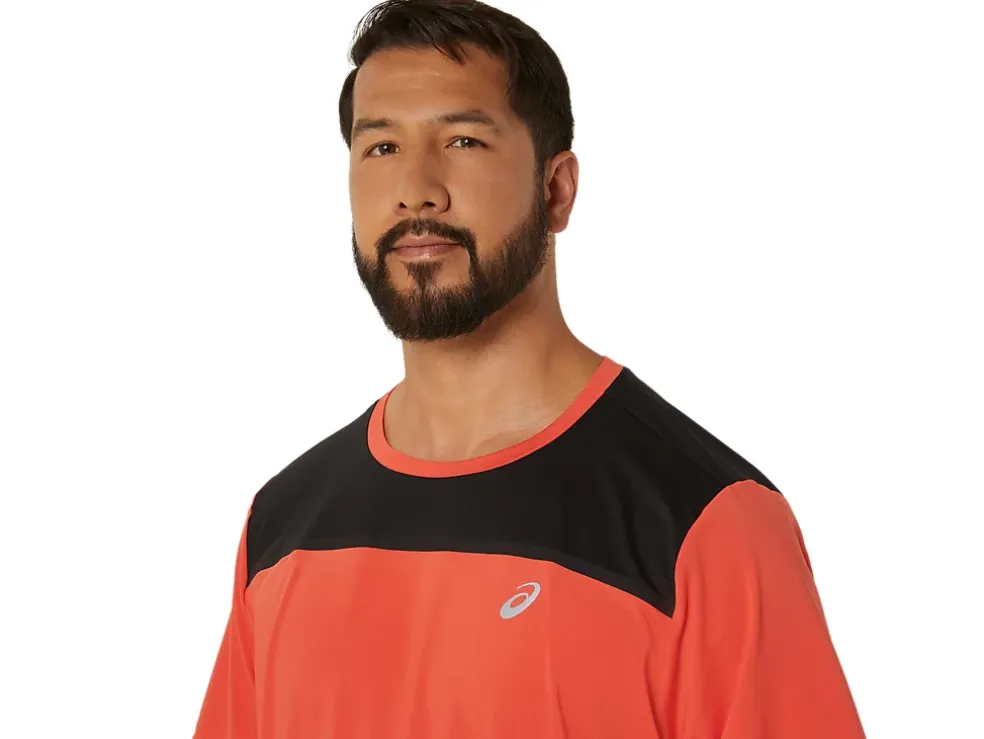 Flash Sale ASICS MEN PR LYTE SHORT SLEEVE Red Snapper/Performance Black