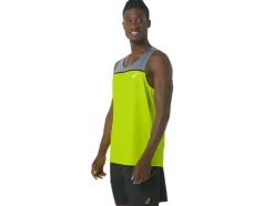 Shop ASICS MEN PR LYTE SINGLET Lime Zest