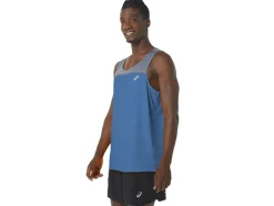 Best Sale ASICS MEN PR LYTE SINGLET Azure/Metropolis