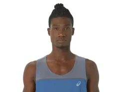 Best Sale ASICS MEN PR LYTE SINGLET Azure/Metropolis