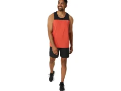 Fashion ASICS MEN PR LYTE SINGLET Red Snapper/Performance Black