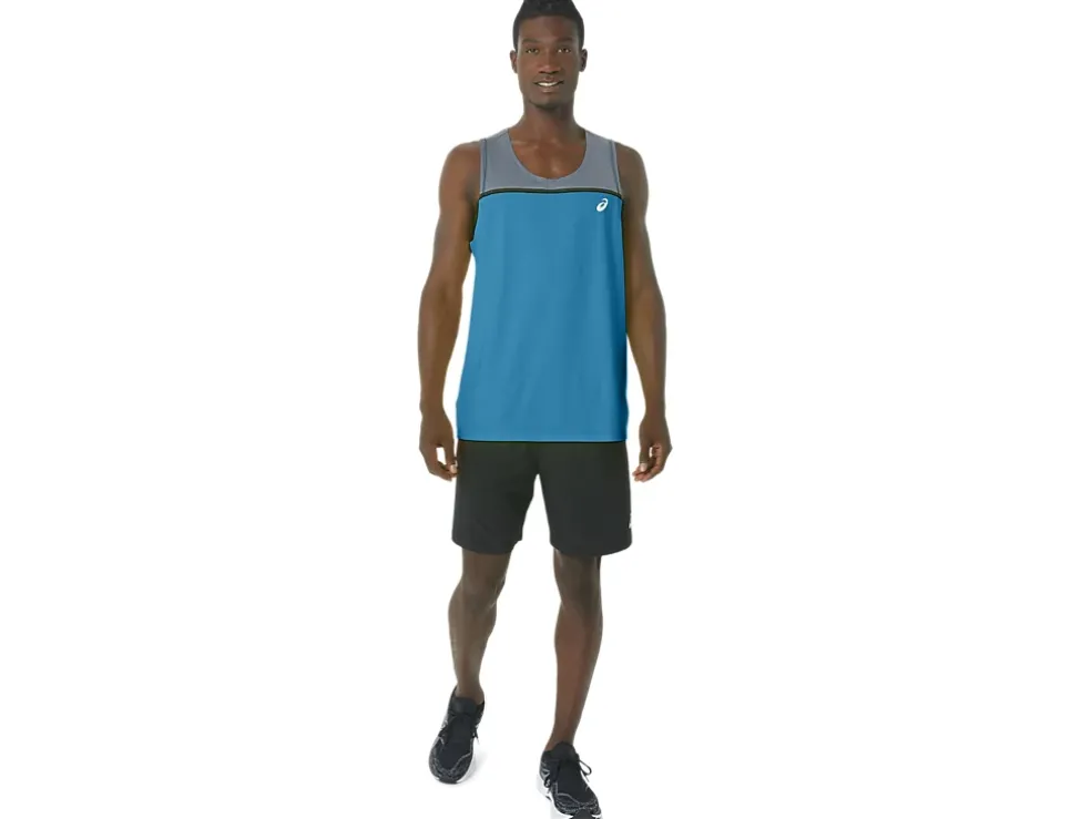Best ASICS MEN PR LYTE SINGLET Island Blue