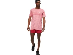 New ASICS MEN RACE SEAMLESS SHORT SLEEVE Burgundy