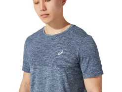 Online ASICS MEN RACE SEAMLESS SHORT SLEEVE French Blue