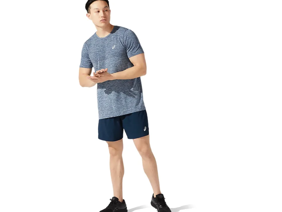 Online ASICS MEN RACE SEAMLESS SHORT SLEEVE French Blue