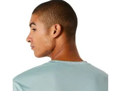Fashion ASICS MEN RACE SHORT SLEEVE TOP Ocean Haze/Foggy Teal