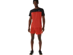 Cheap ASICS MEN RACE SHORT SLEEVE TOP Performance Black/Spice Latte